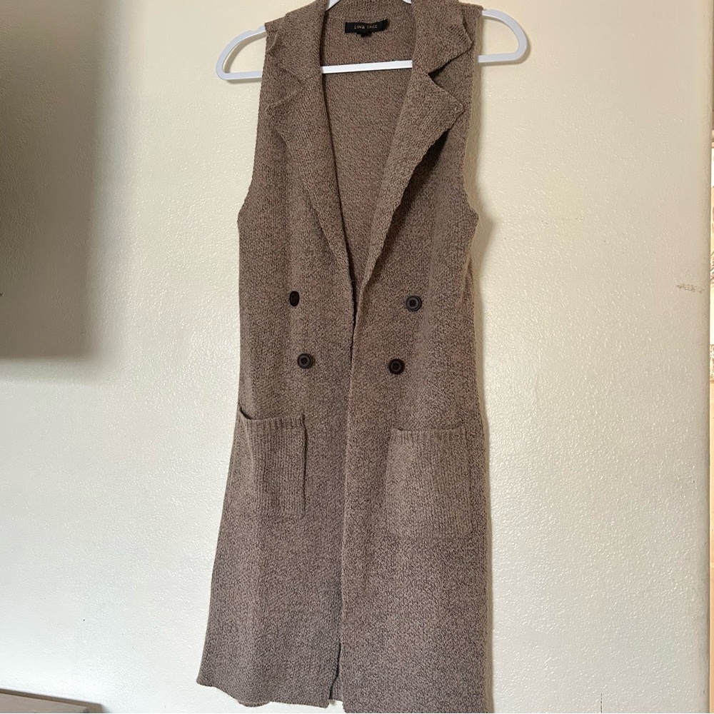 Love Tree Brown Sleeveless Vest